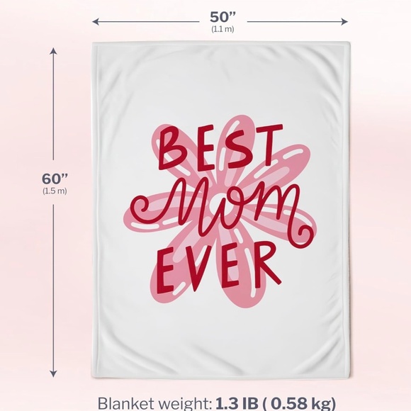 Best MOM Ever Fleece Throw - Picture 2 of 5